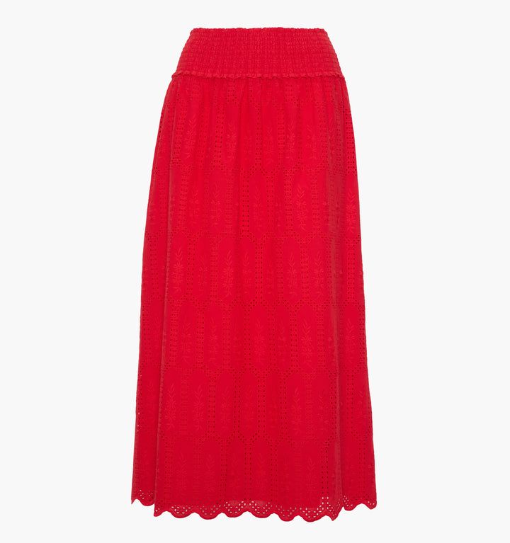 The Delphine Nap Skirt - Cherry Trellis Broderie