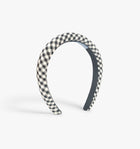The Cleo Headband - Black/Sand Gingham