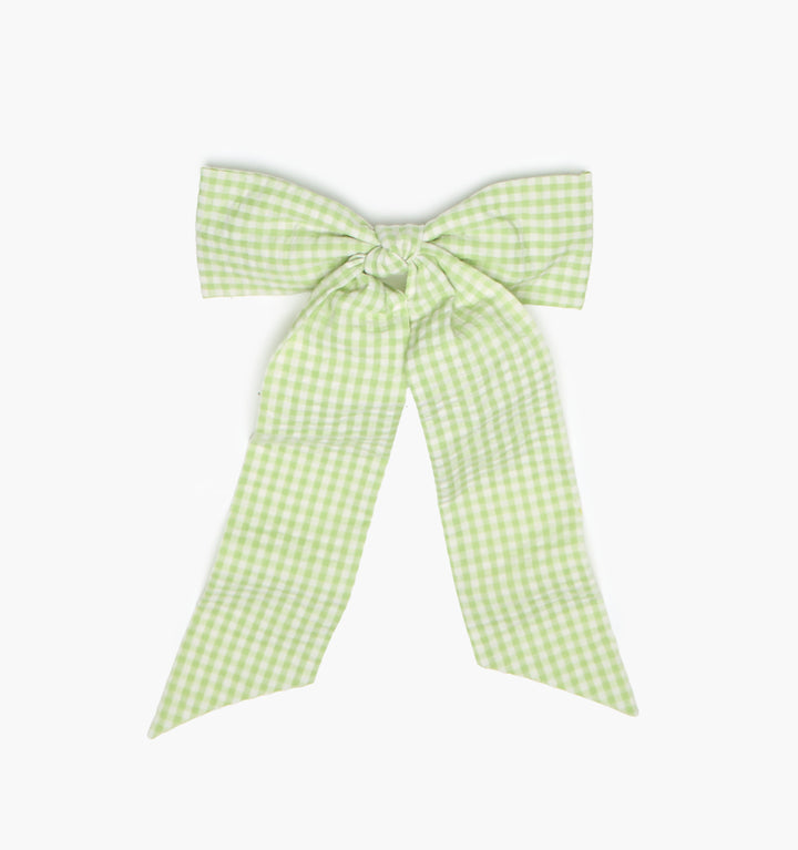 The Belle Bow - Lime Gingham