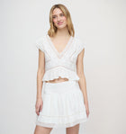 The Jackie Top - White Crisp Voile