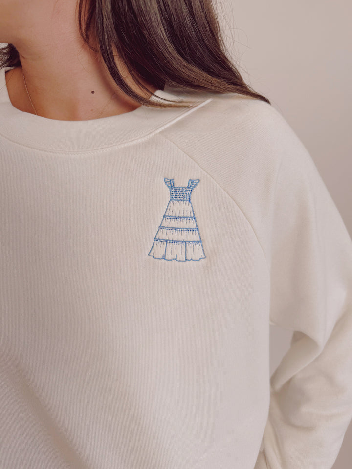 The Cropped Sweatshirt - Cream