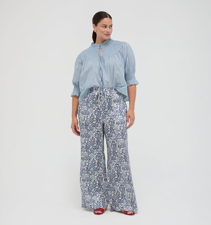 The Maxime Pant -  Chedworth Paisley Blue