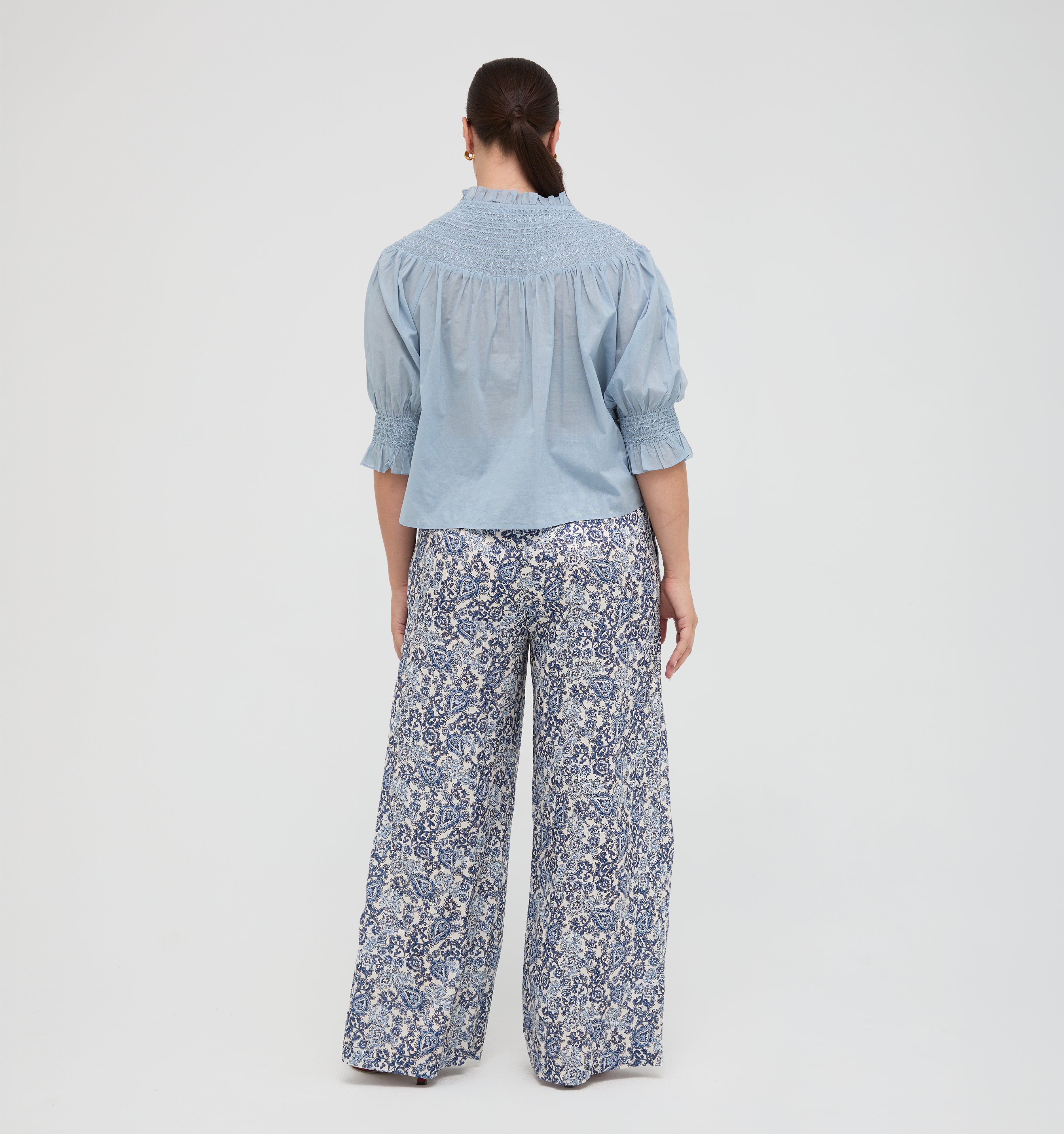 The Maxime Pant -  Chedworth Paisley Blue