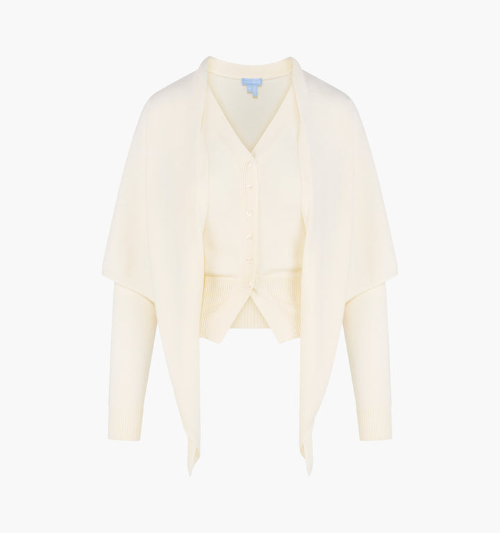 The Amal Cardigan - Antique White