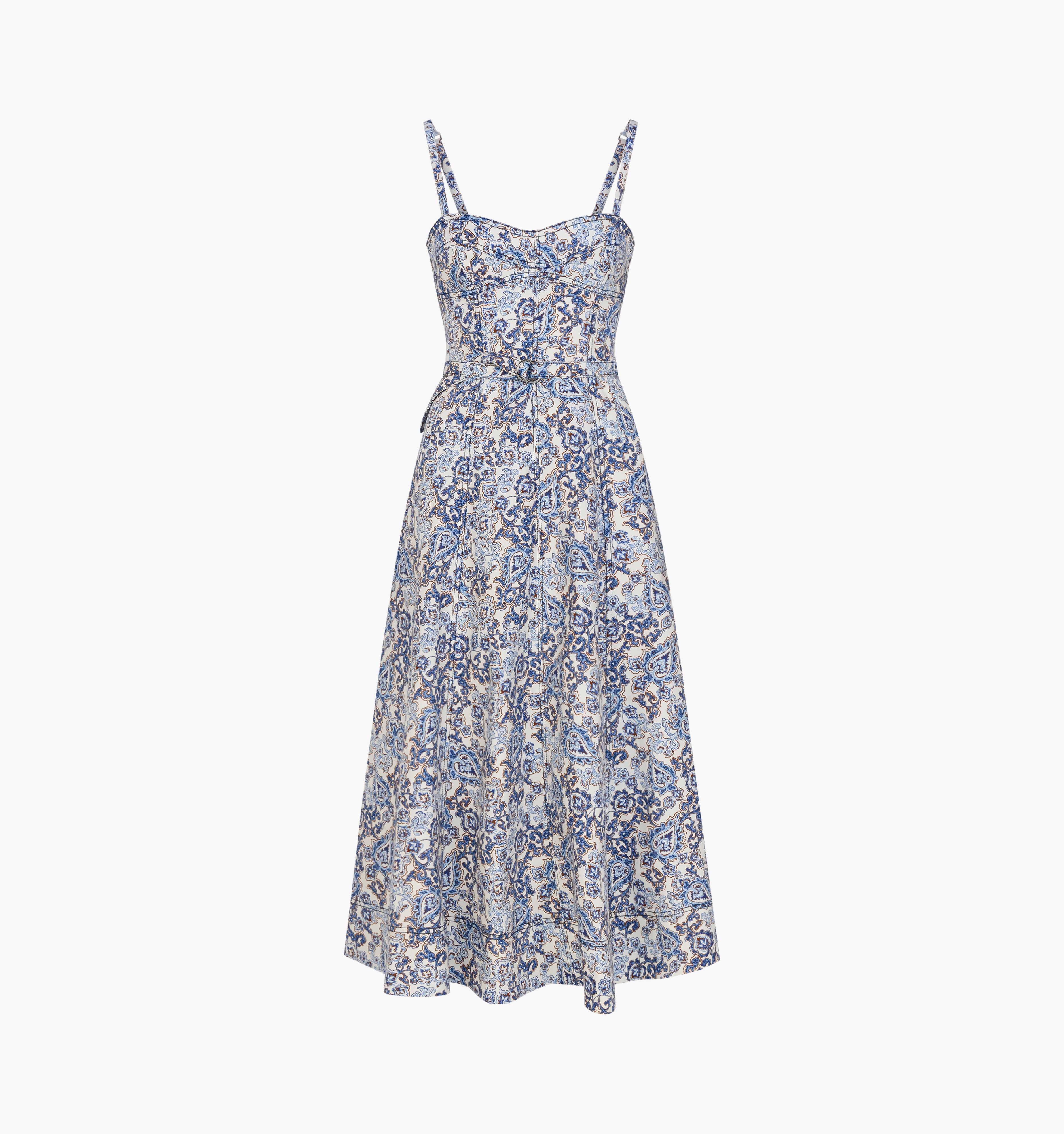 The Fiona Dress -  Chedworth Paisley Blue