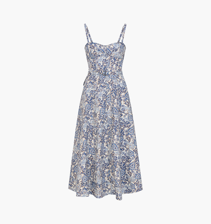 The Fiona Dress -  Chedworth Paisley Blue