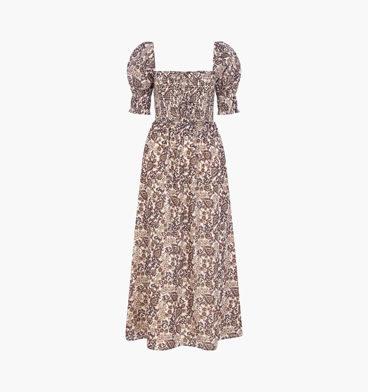 The Malene Nap Dress -  Chedworth Paisley Brown