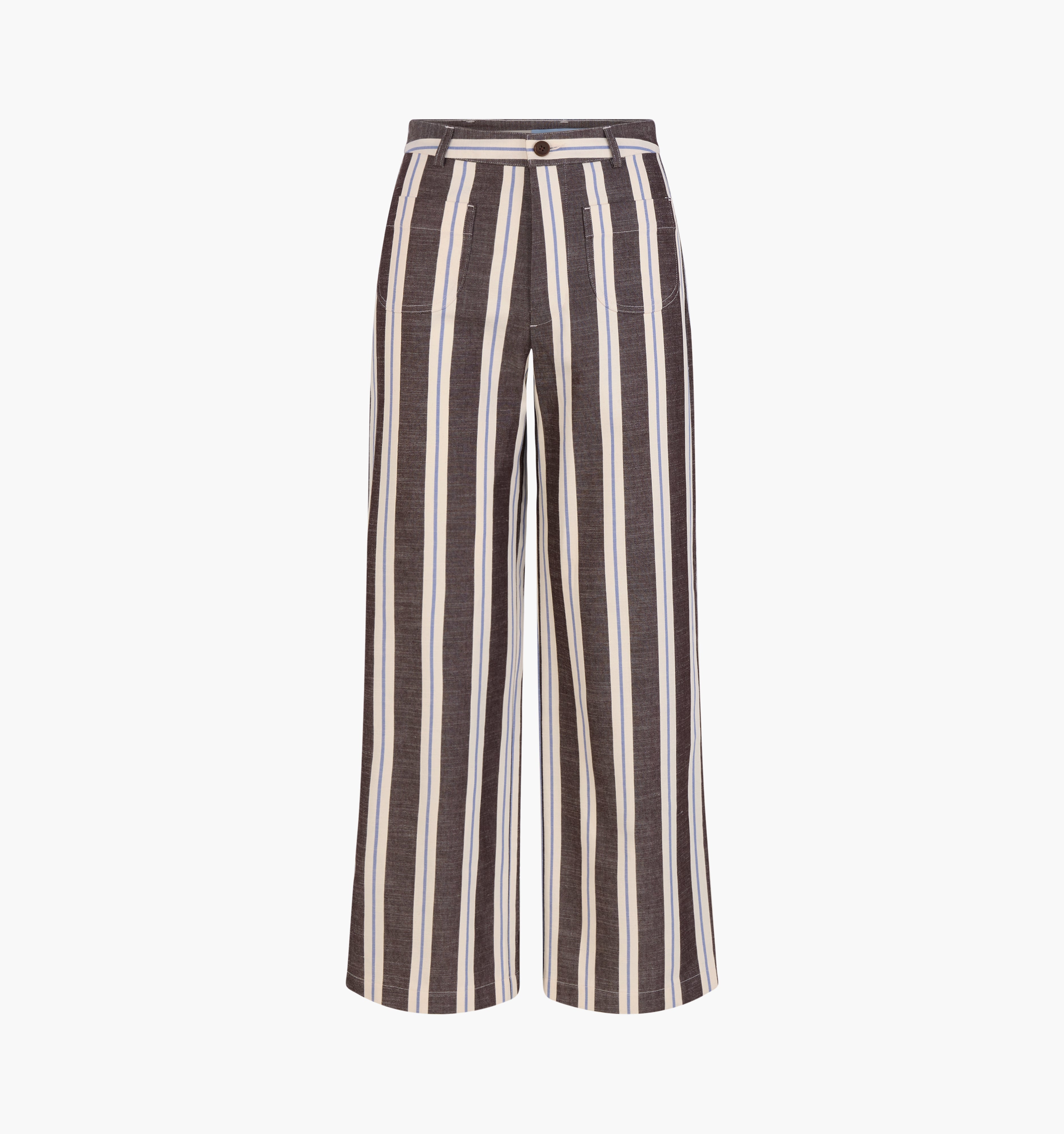 The Mindy Pant -  Coln Ticking Stripe Chocolate