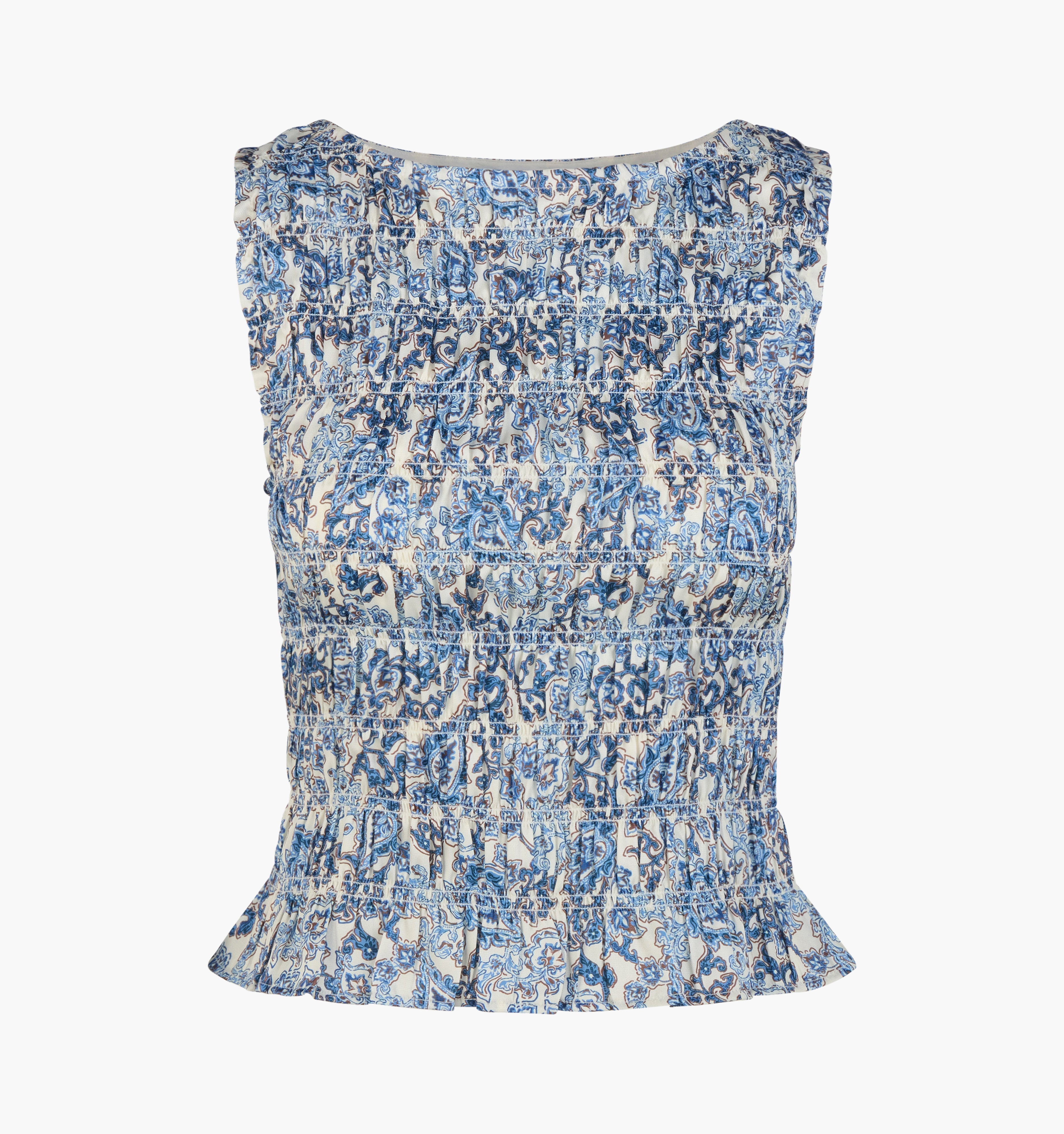 The Phoebe Nap Top -  Chedworth Paisley Blue