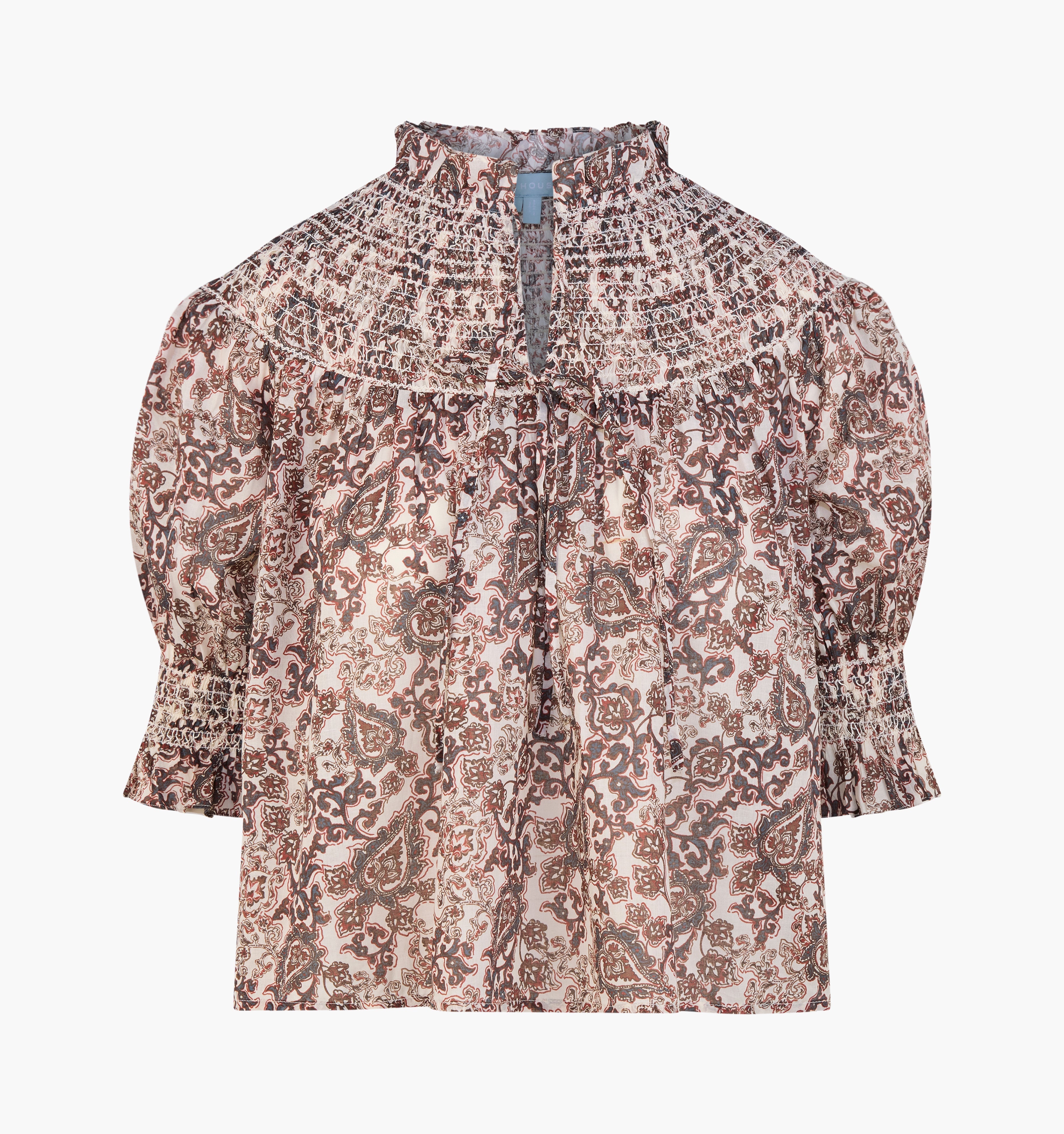 The Zinnia Top -  Chedworth Paisley Brown