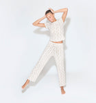 The Cleo Pointelle Set - Pink Ribbon Rose Ikat