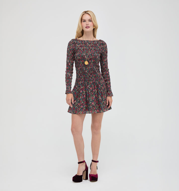 The Dalia Mini Nap Dress -  Jacobean Sprig