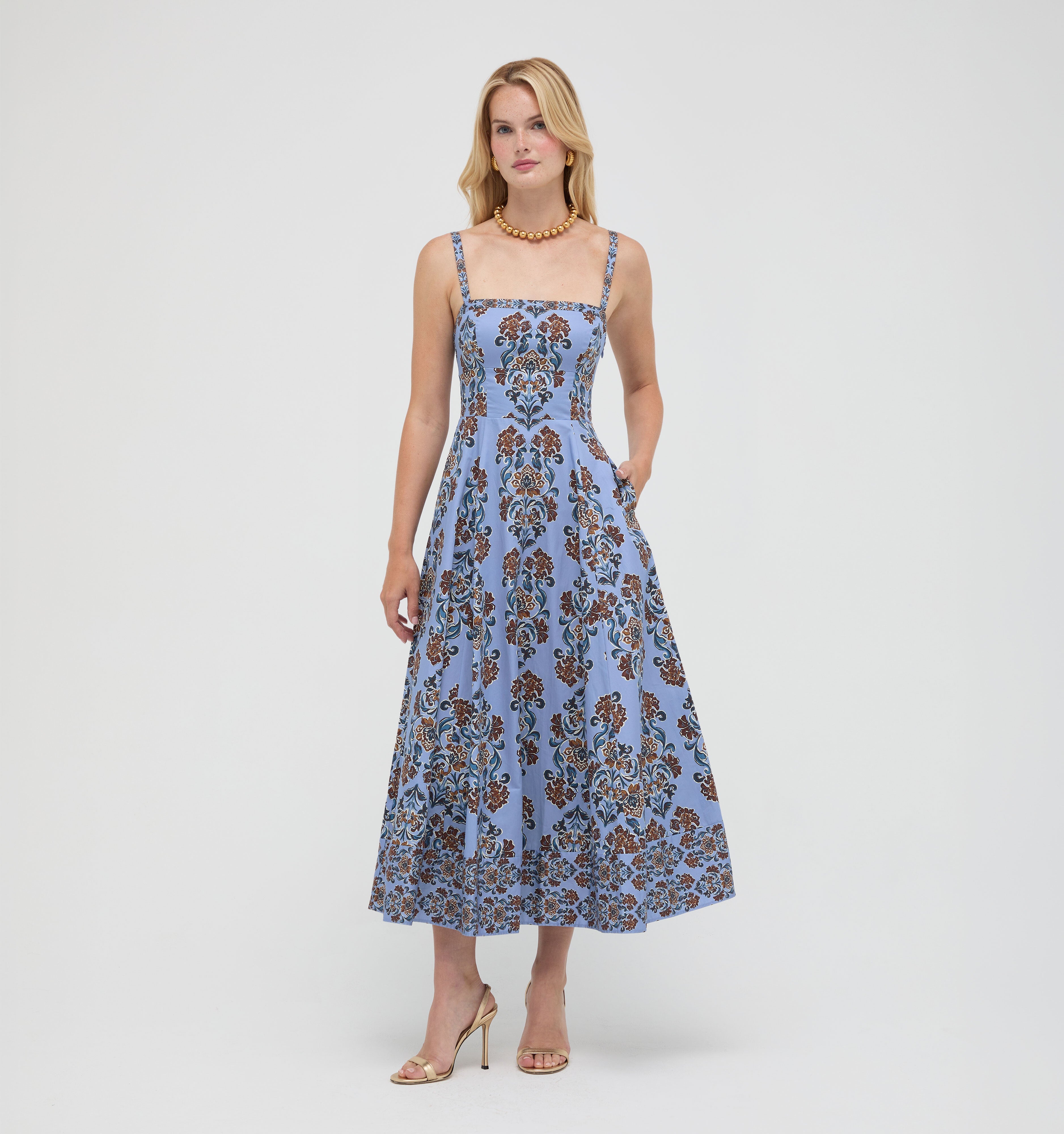 The Margot Dress -  Stowell Medallion Iris