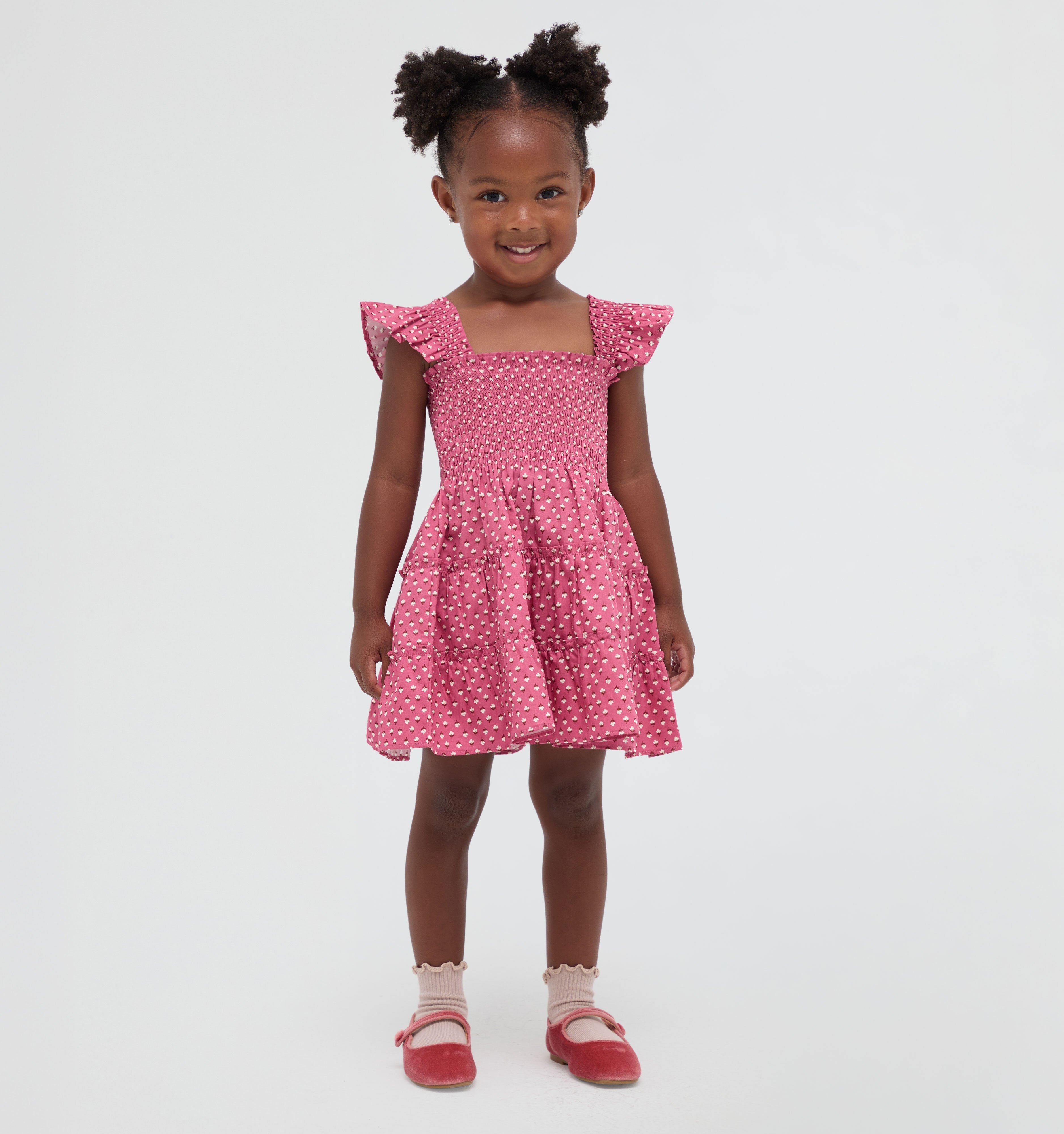 The Tiny Ellie Nap Dress -  Poppy Half Drop Rose