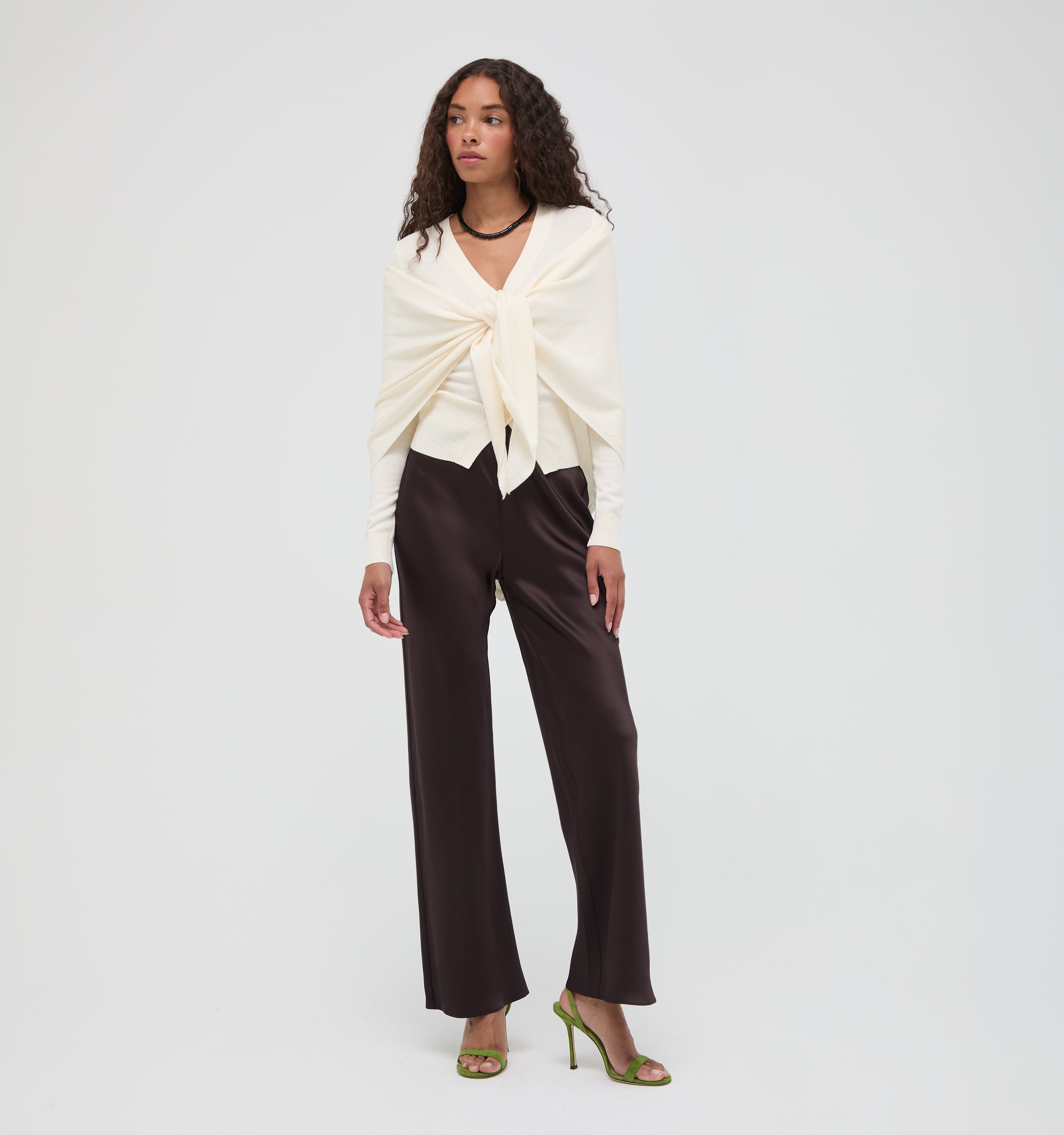 The Amal Cardigan - Antique White