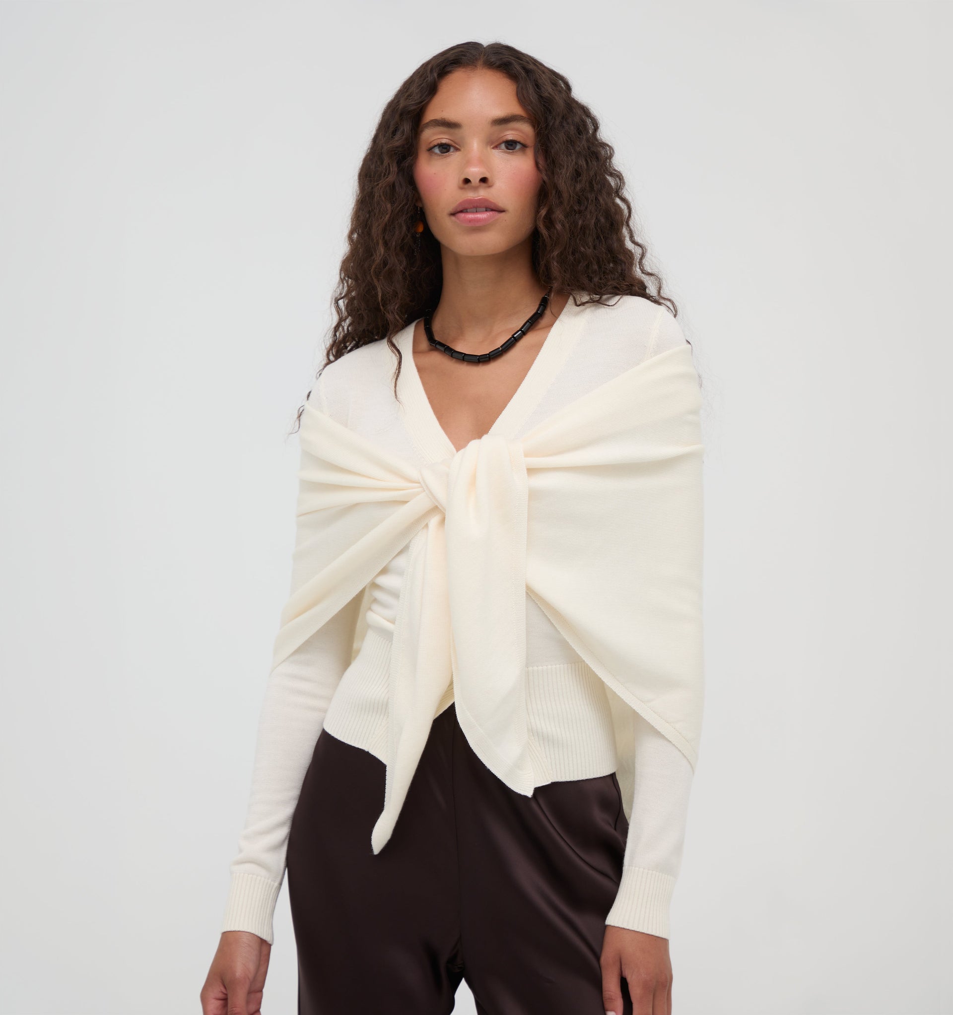 The Amal Cardigan - Antique White