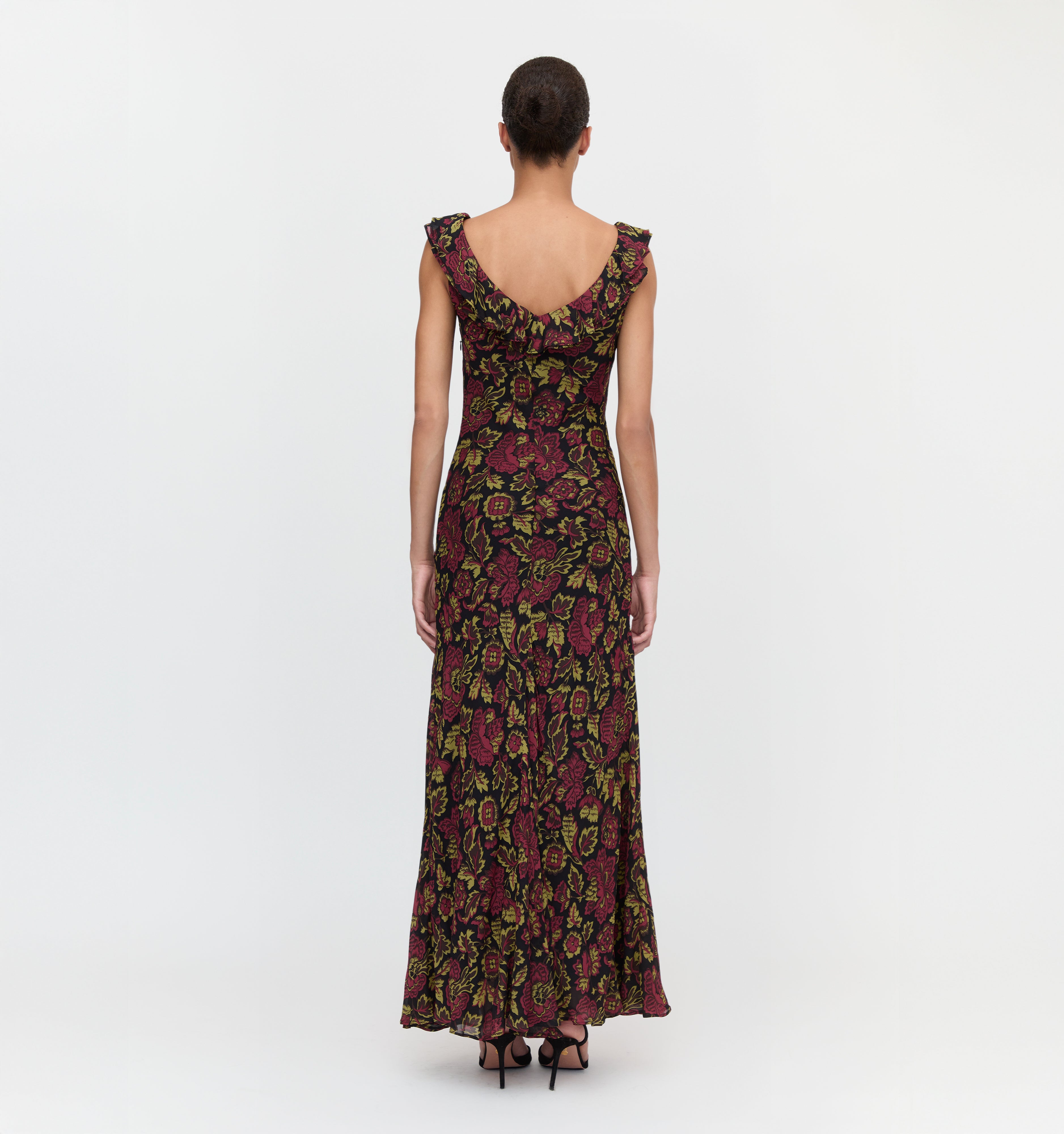 The Augustina Dress - Black Palampore Floral