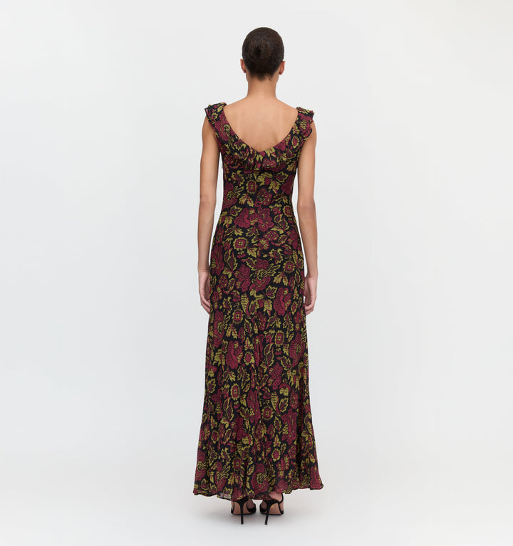 The Augustina Dress - Black Palampore Floral