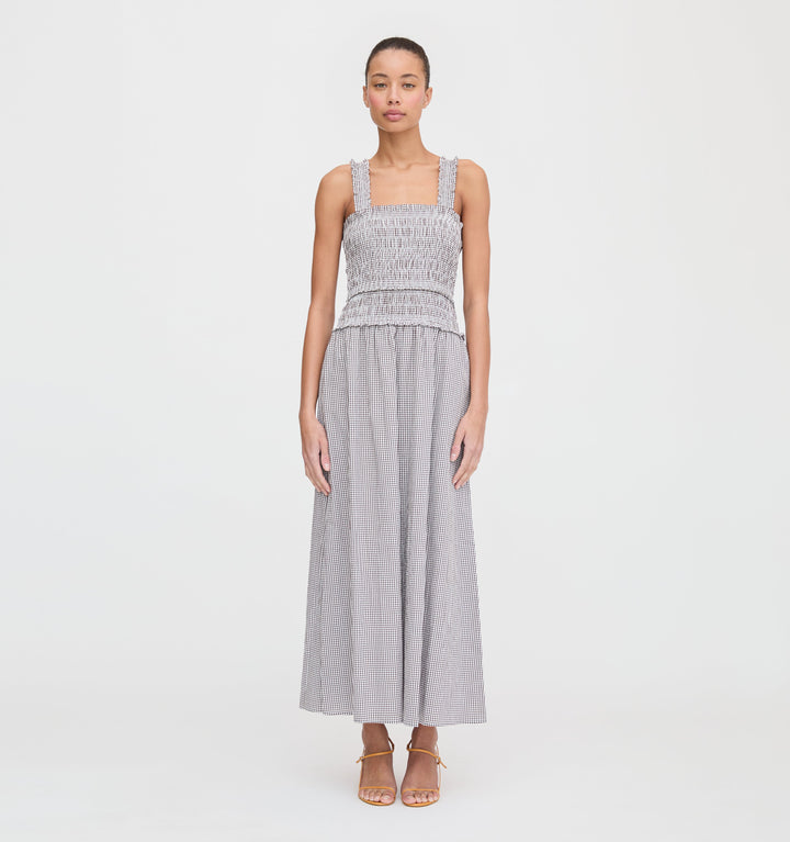 The Azalea Maxi Nap Dress - Chocolate Gingham