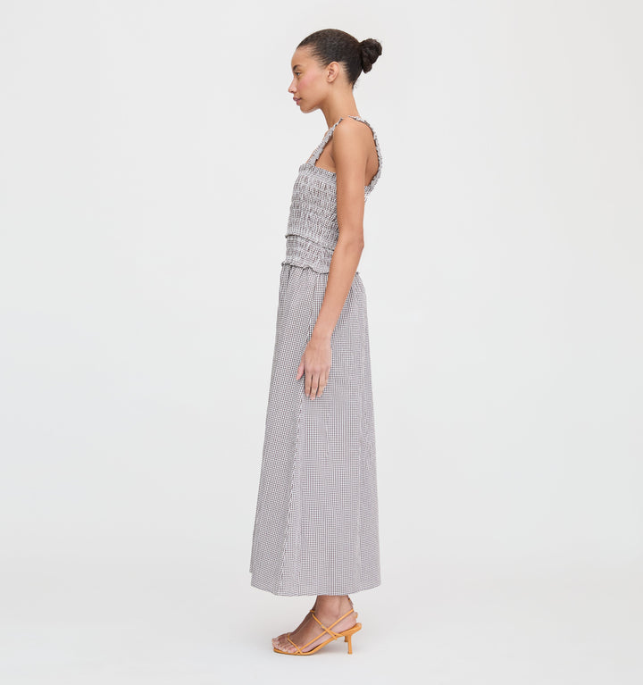 The Azalea Maxi Nap Dress - Chocolate Gingham
