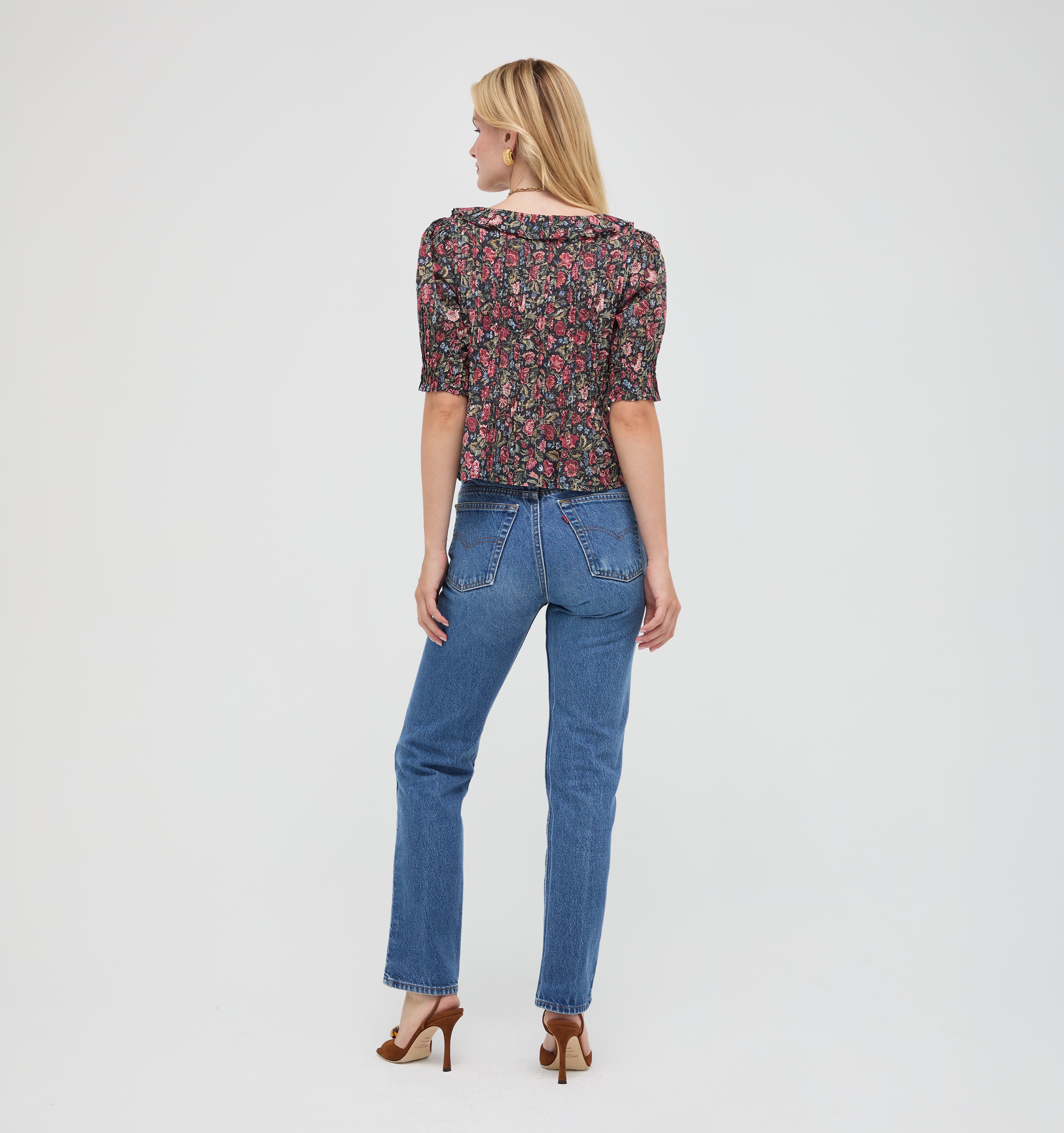 The Camri Top -  Jacobean Sprig