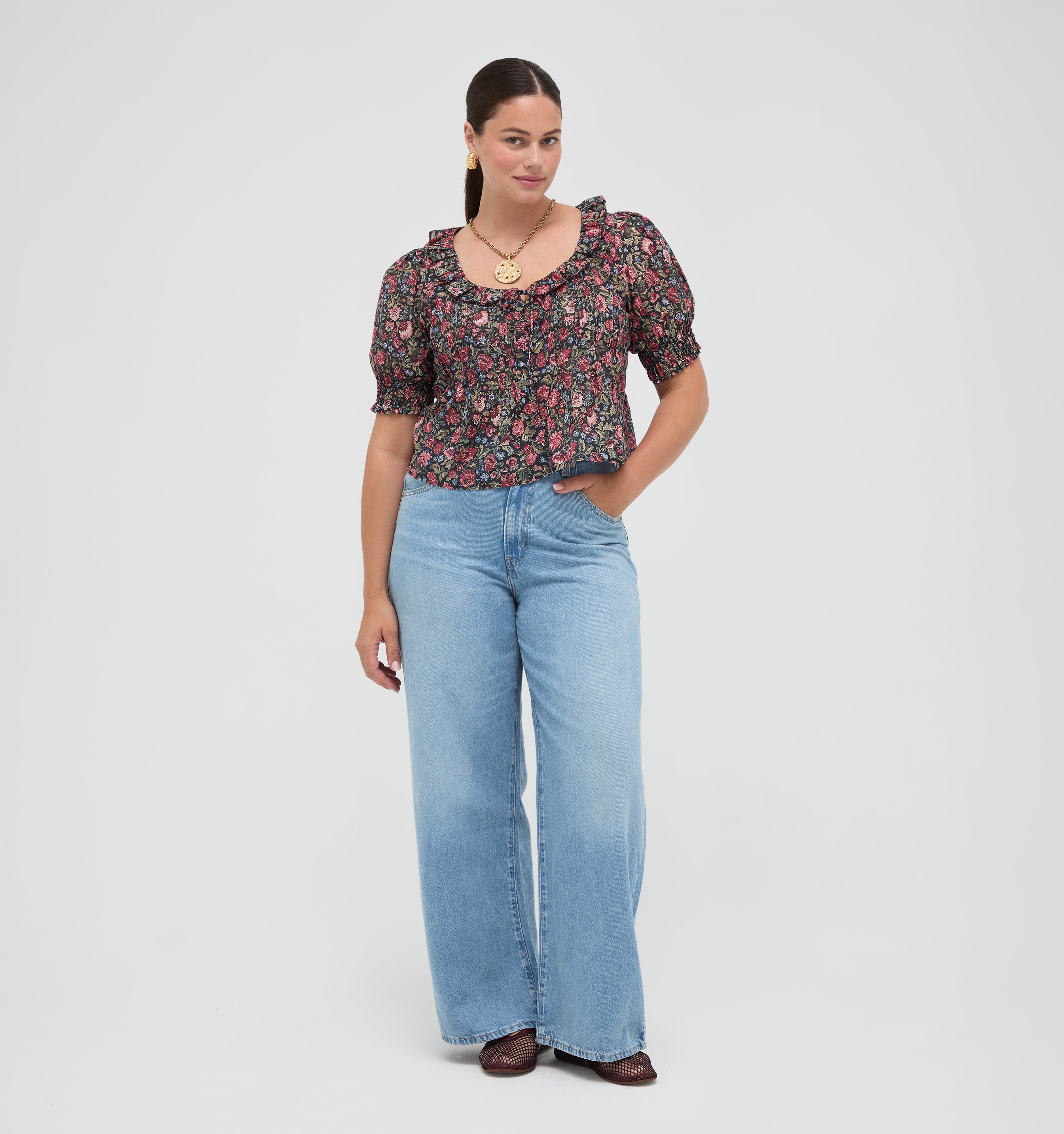 The Camri Top -  Jacobean Sprig
