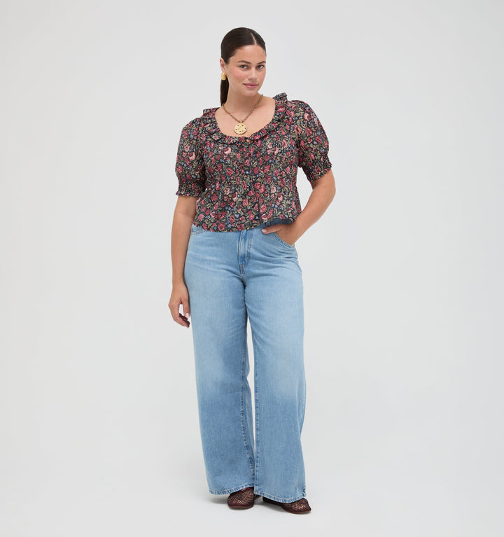 The Camri Top -  Jacobean Sprig