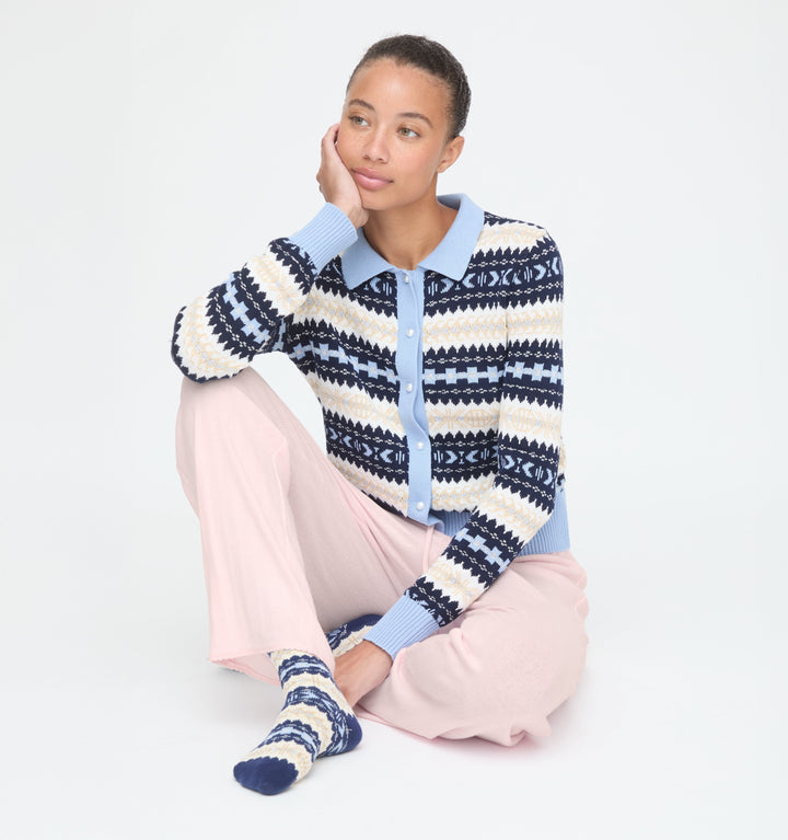 The Cleo Pointelle Set - Light Pink