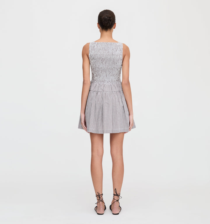The Cosima Mini Nap Dress - Chocolate Gingham