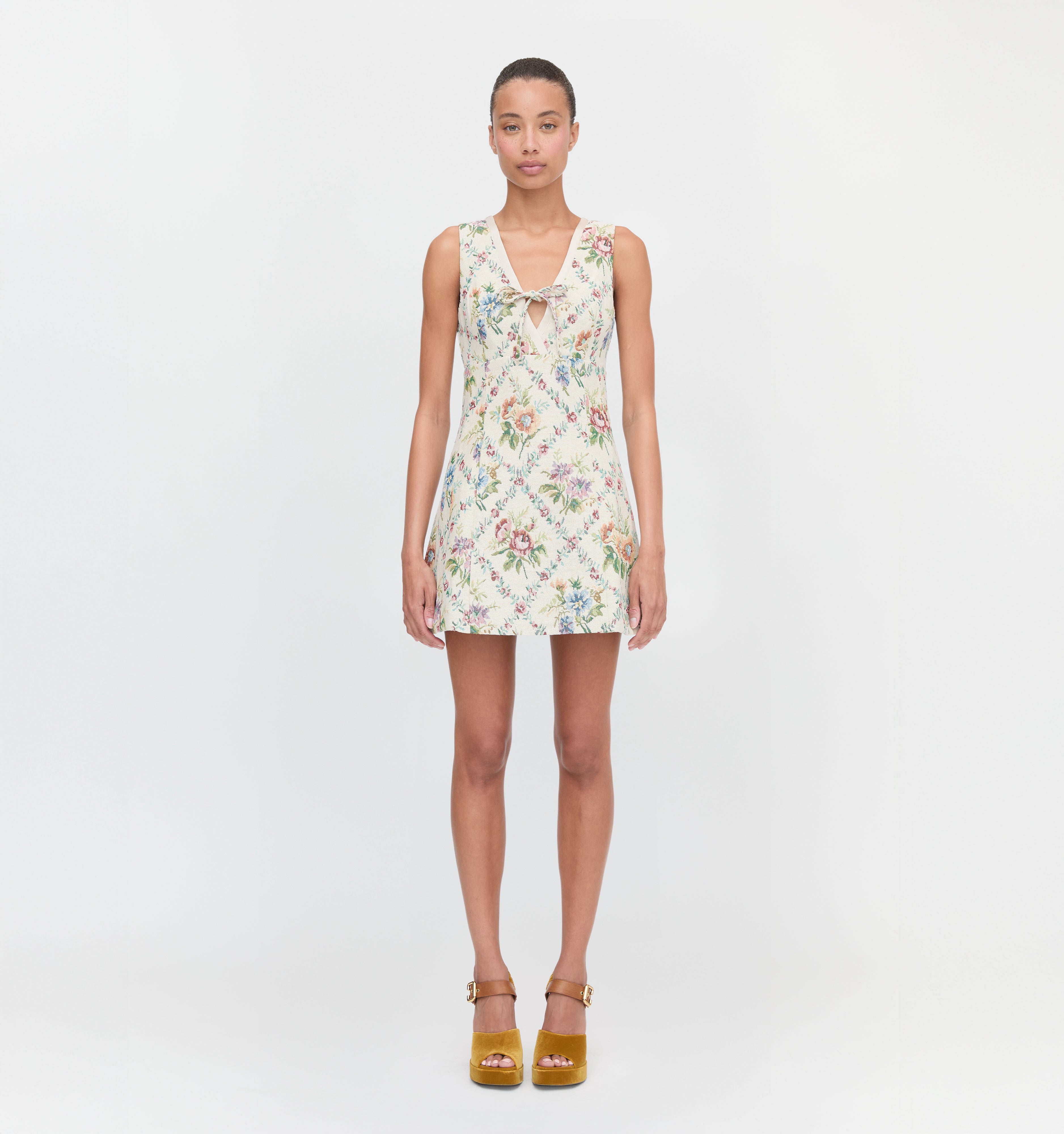 The Daria Dress - Tapestry Trellis Brocade