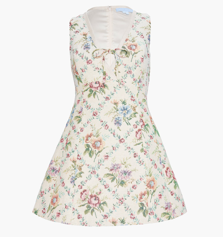 The Daria Dress - Tapestry Trellis Brocade