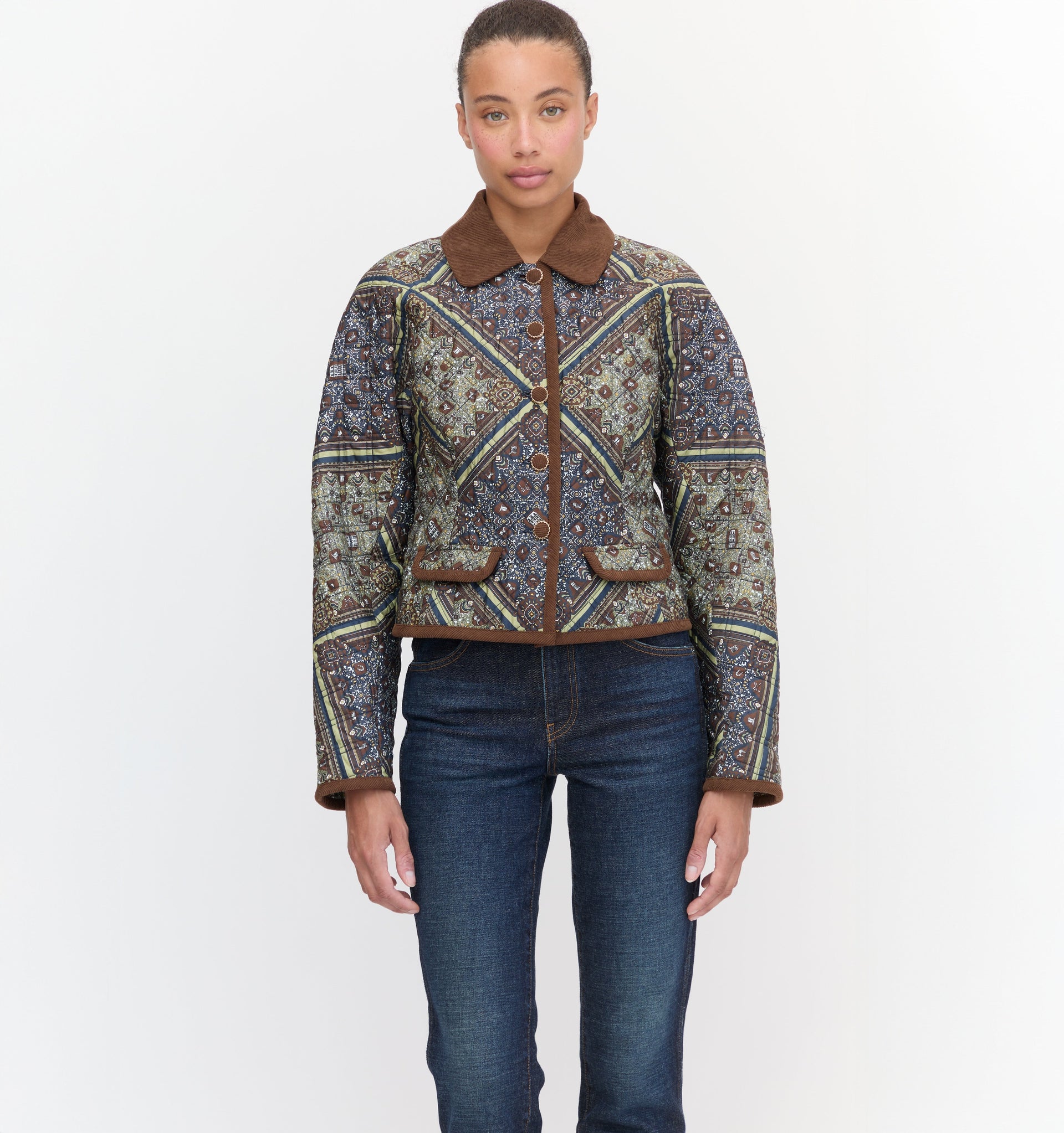 The Dax Jacket - Olive Equestrian Scarf