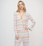 The Delia Top - White Multi Smooth Shimmer Knit