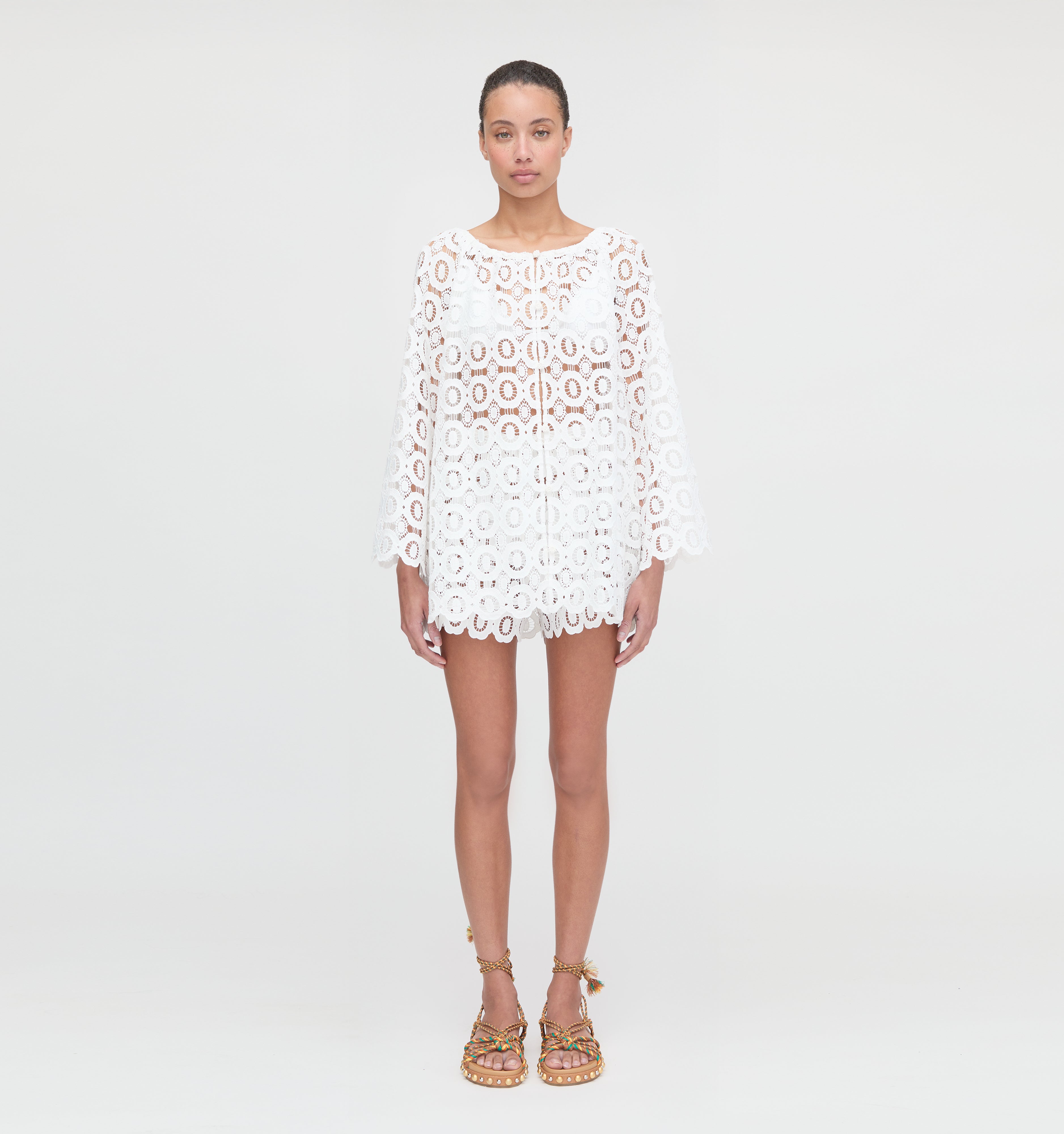 The Kaya Short - White Broderie