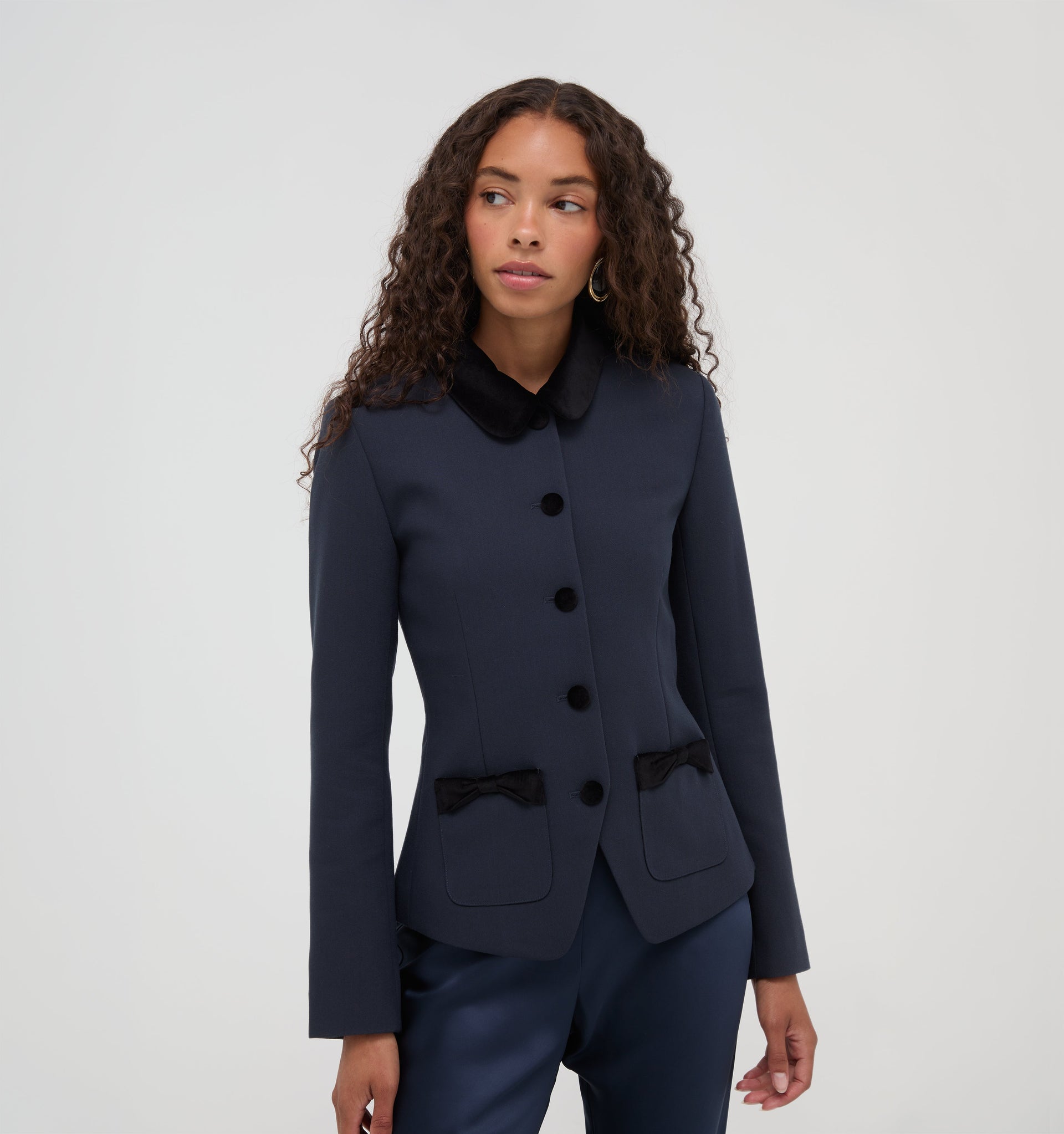 The Evalina Jacket - Navy