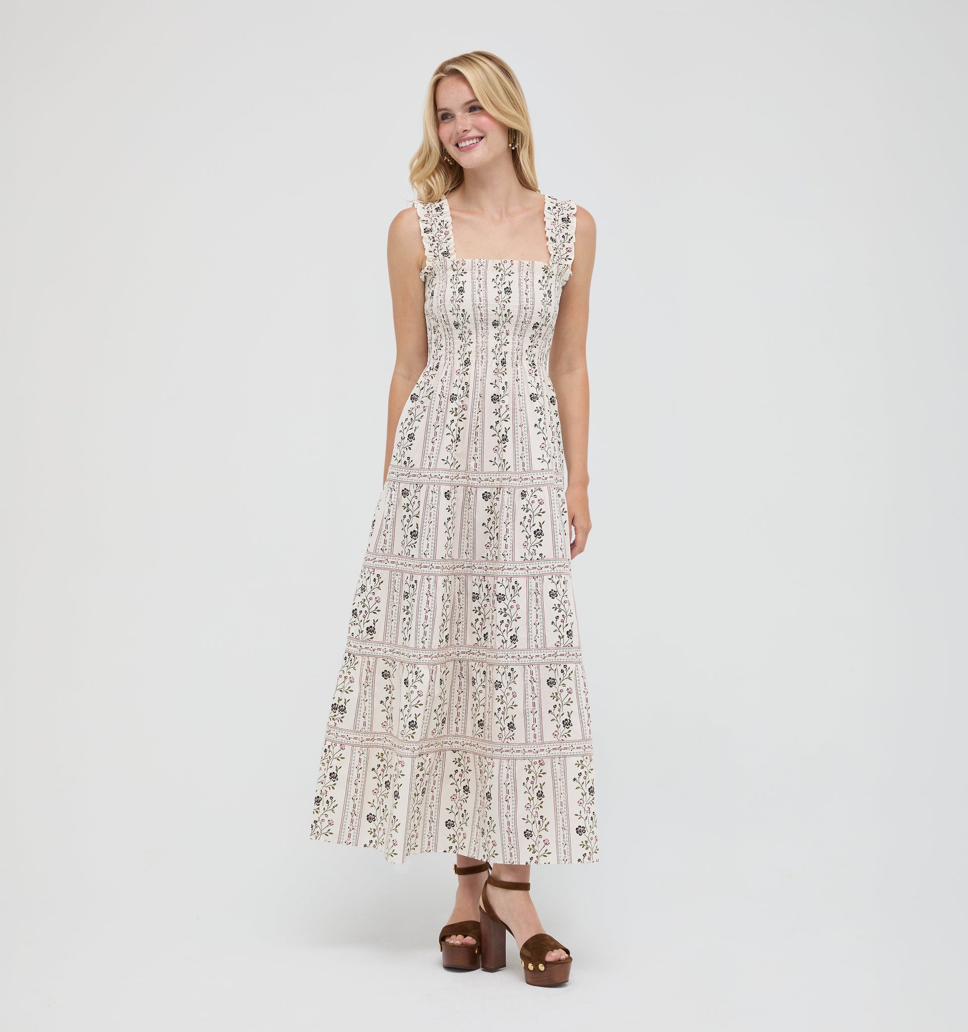 The Goldie Nap Dress -  Kelmscott Ribbon Stripe