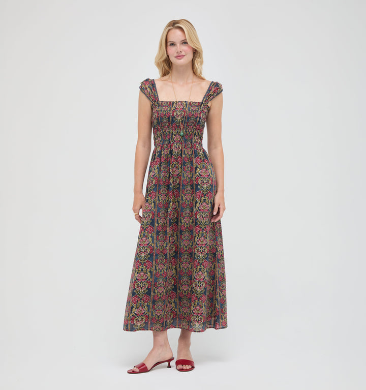 The Harper Nap Dress -  Stowell Medallion Stripe