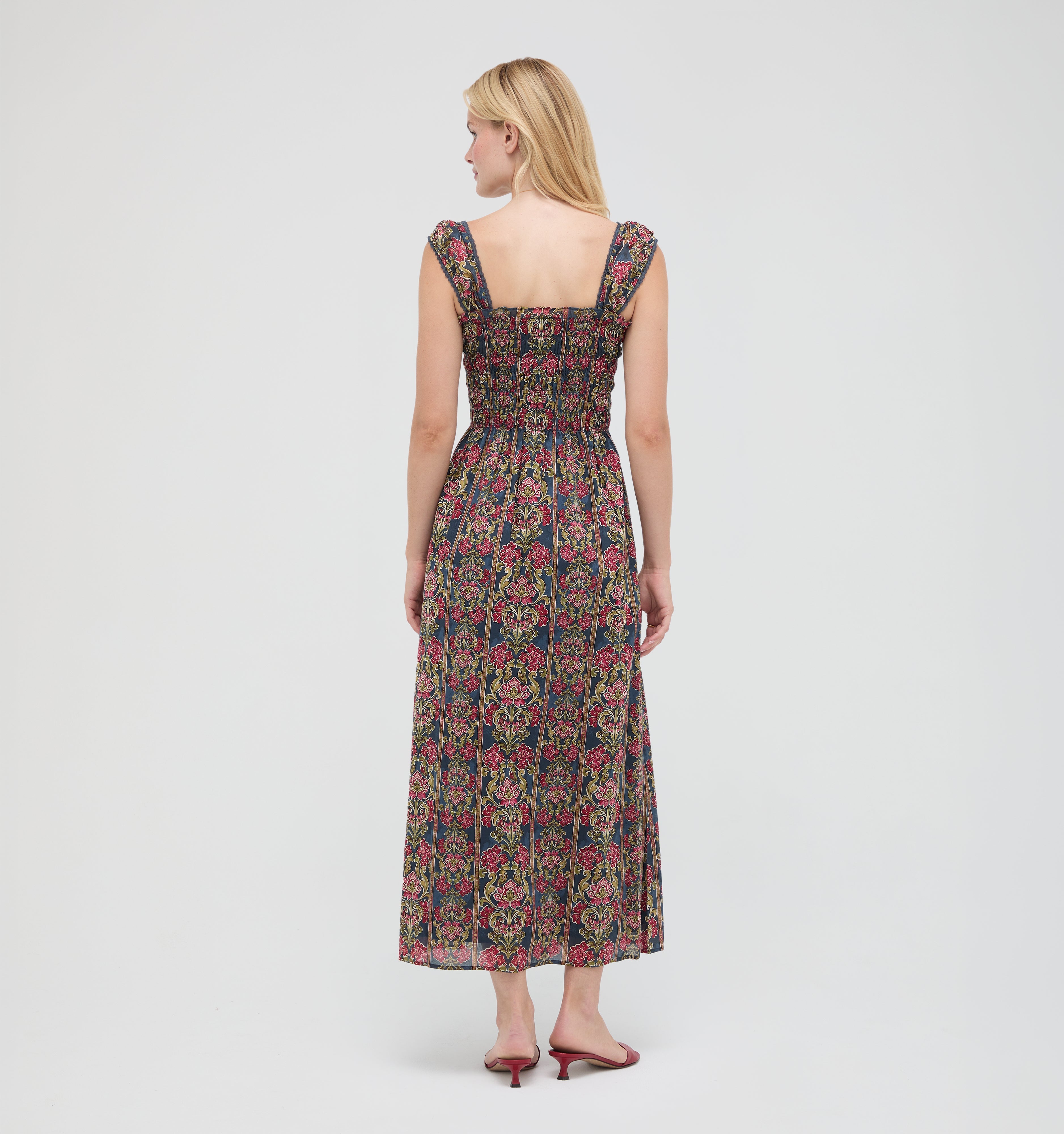 The Harper Nap Dress -  Stowell Medallion Stripe