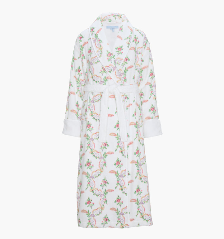The Hotel Robe - Pink Ribbon Rose Ikat