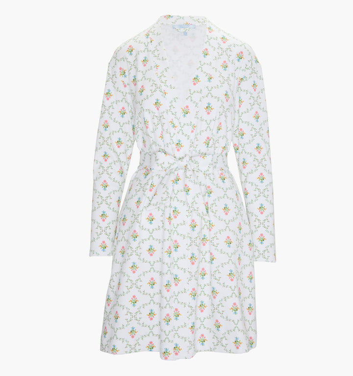 The Ivory Robe - Pastel Trellis