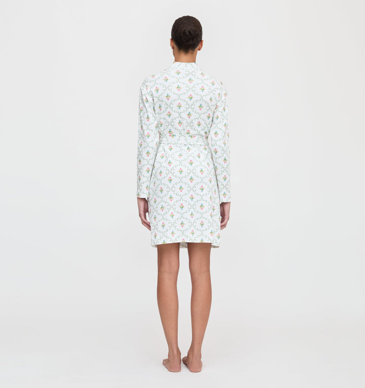 The Ivory Robe - Pastel Trellis