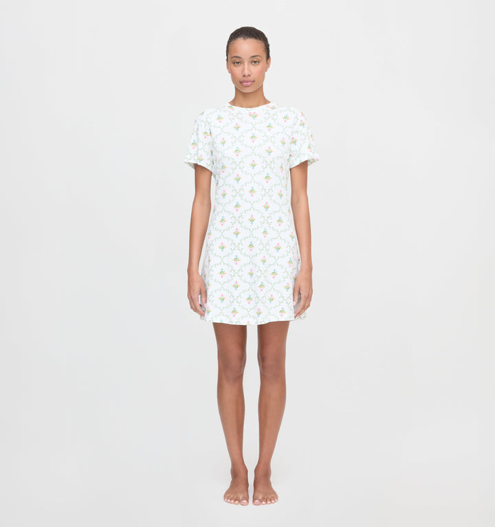 The Maggie Nightgown - Pastel Trellis