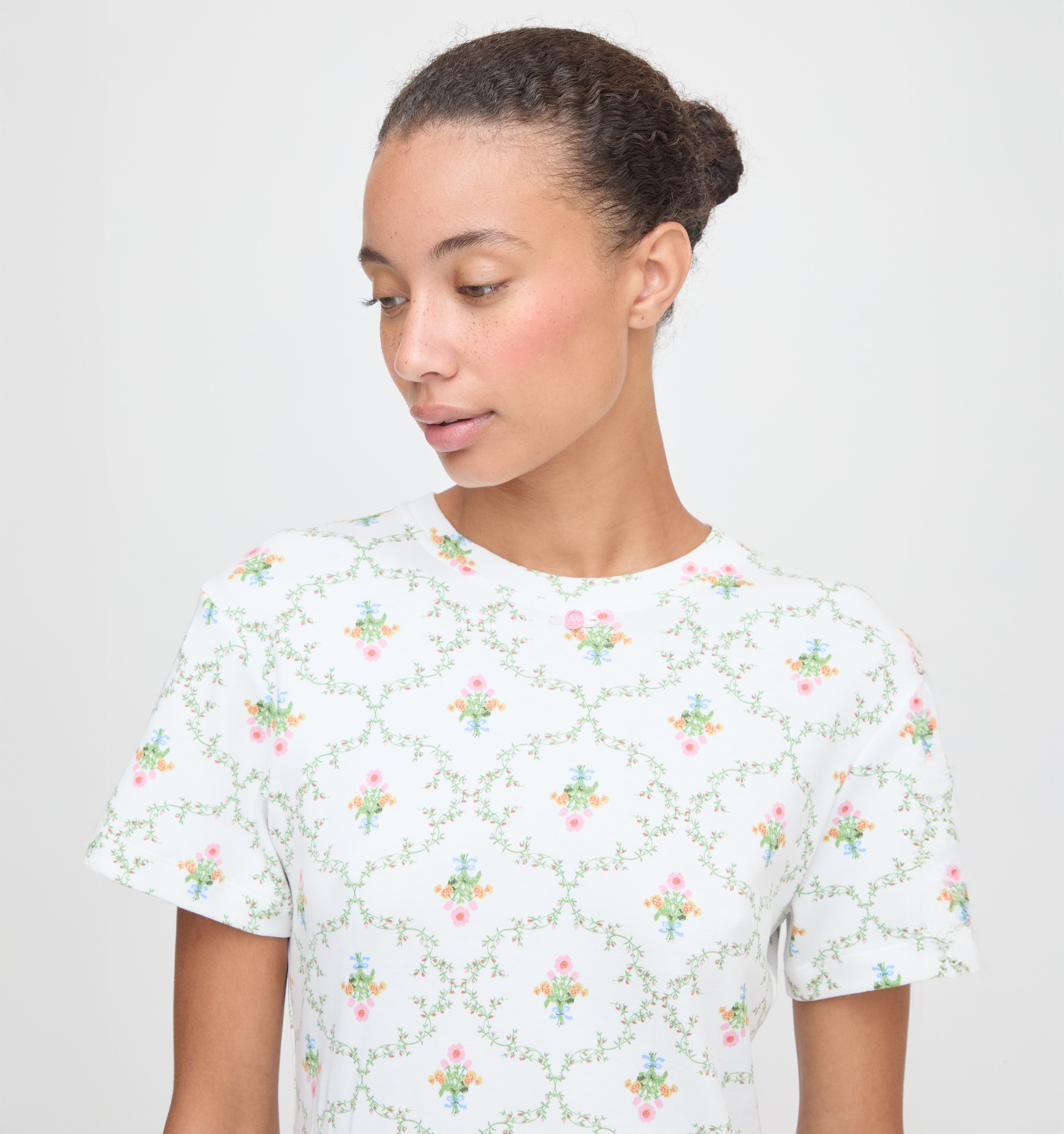 The Maggie Nightgown - Pastel Trellis