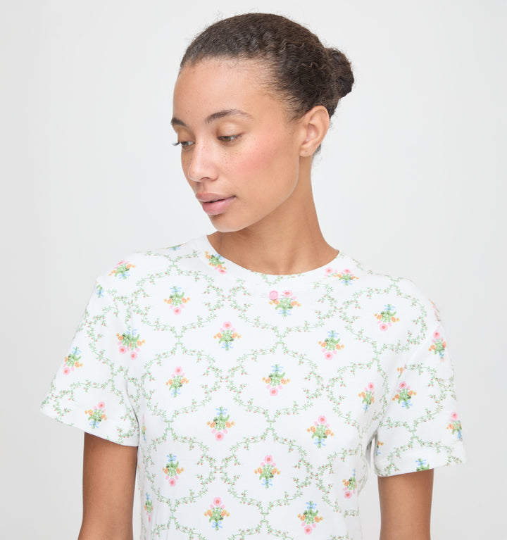The Maggie Nightgown - Pastel Trellis
