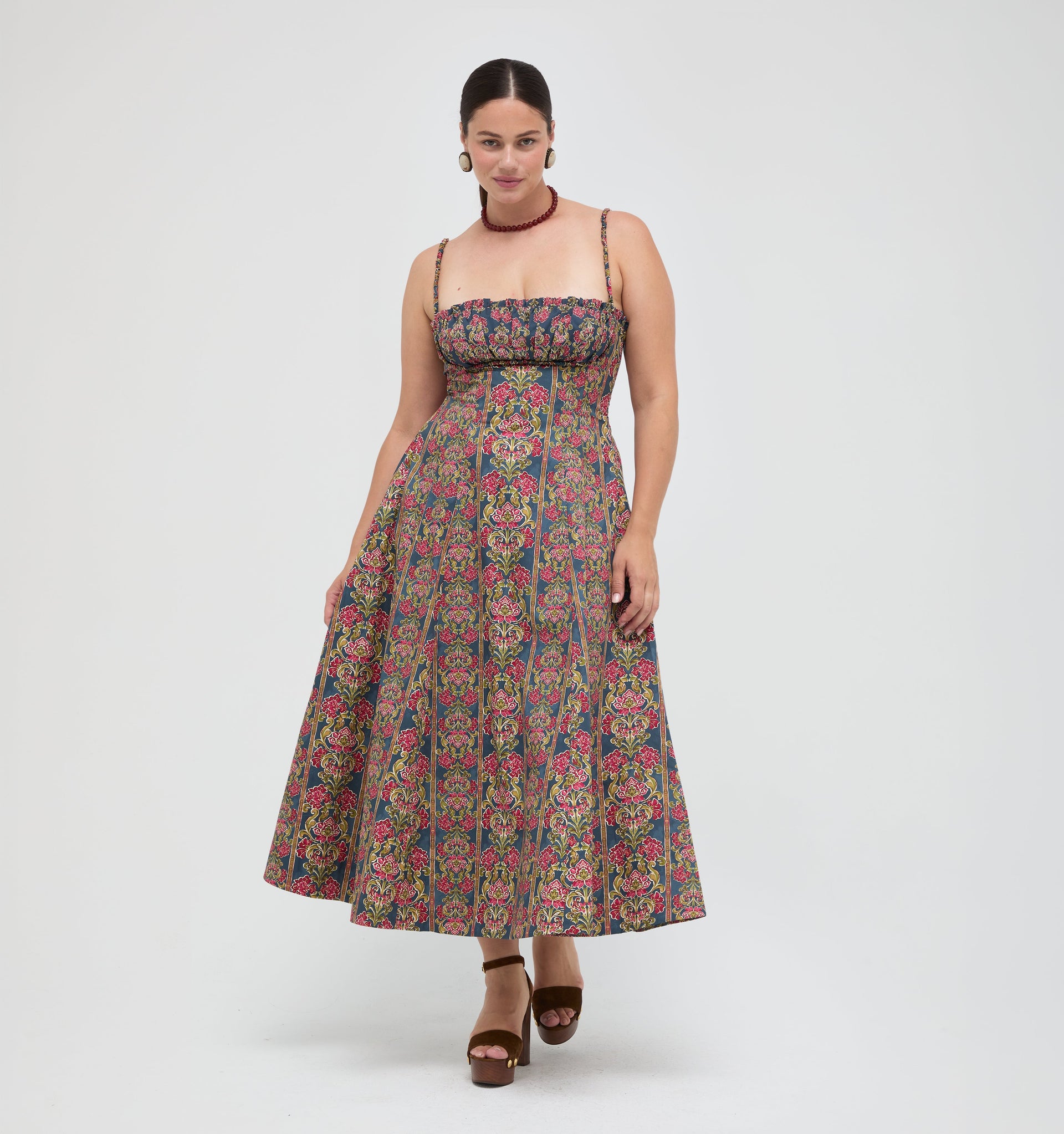 The Maisie Dress -  Stowell Medallion Stripe
