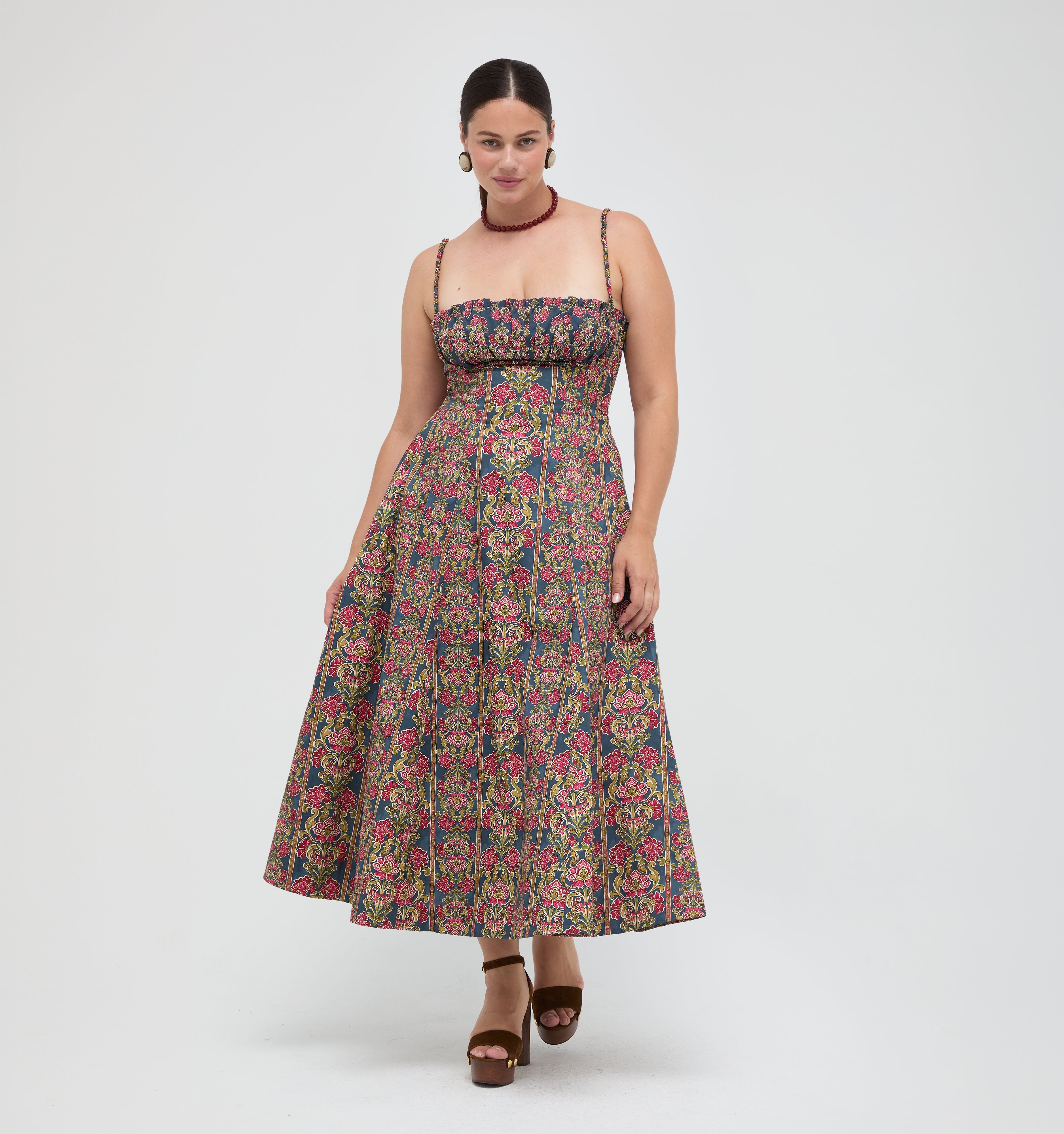 The Maisie Dress -  Stowell Medallion Stripe