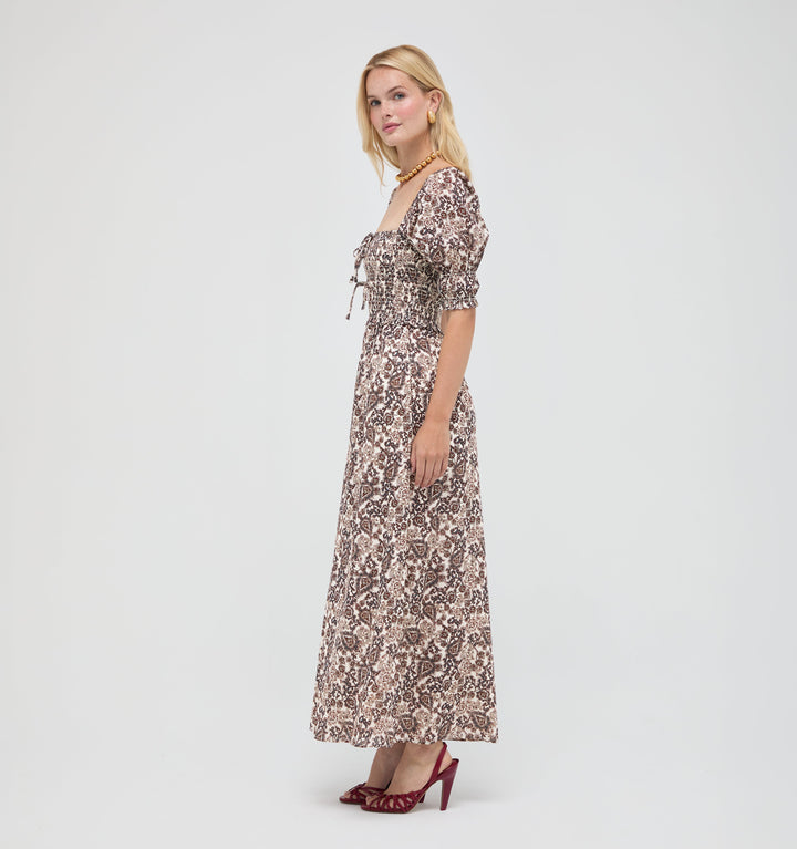 The Malene Nap Dress -  Chedworth Paisley Brown