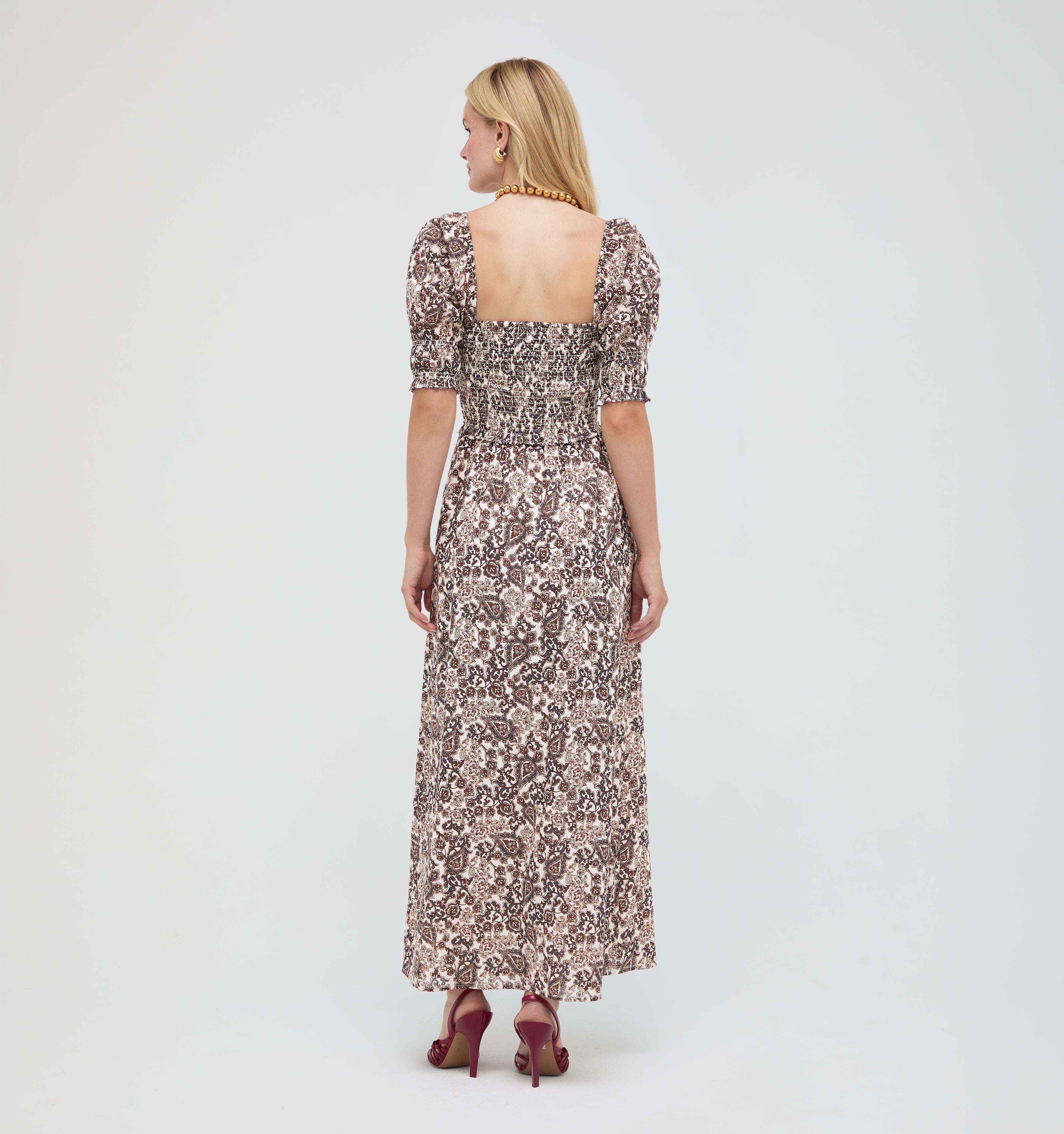 The Malene Nap Dress -  Chedworth Paisley Brown