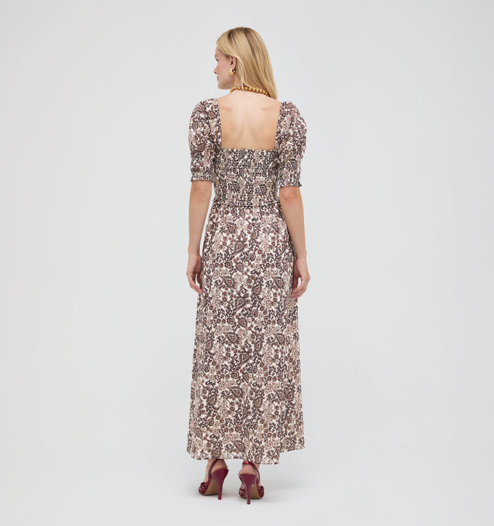 The Malene Nap Dress -  Chedworth Paisley Brown