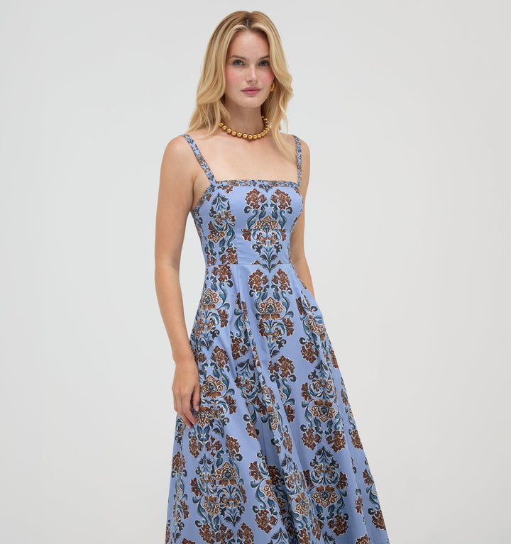 The Margot Dress -  Stowell Medallion Iris